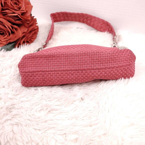 The Sak Small Pink Woven Silver Zipper & Charm Shoulder bag - Picture 10 of 13